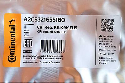 Ремкомплект форсунки Continental 5WS40536, A2C59513484 / Renault - Nissan (распылитель M0008P155, гайка)