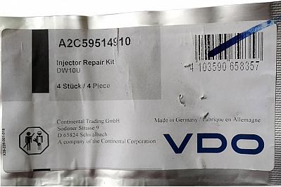 Ремкомплект форсунки PSA 1980K5 / VDO A2C59511602 (распылитель M0005P153, гайка)