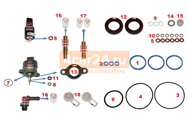 F01m101455 bosch ремкомплект тнвд