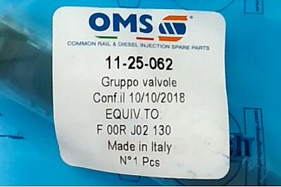 Комплект клапанов форсунки Cummins, Komatsu, DAF (F00RJ02130)