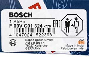 Код даты производства на этикетке Bosch